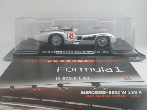 MERCEDES W196 - Juan Manuel Fangio - 1955 Uscita 46 - Le Grandi Formula 1 1:24