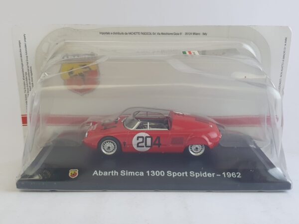 Abarth Simca 1300 Sport Spider -1962 scala 1/43 hachette