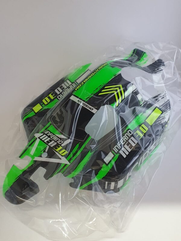 Carrozzeria in lexan verde Kyosho Inferno Neo 1/8 buggy / nitro