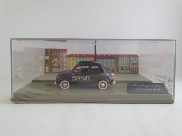 Fiat Nuova 500 Tetto Apribile (CAMPARI) - Fiat 500 Story Collection 1/43