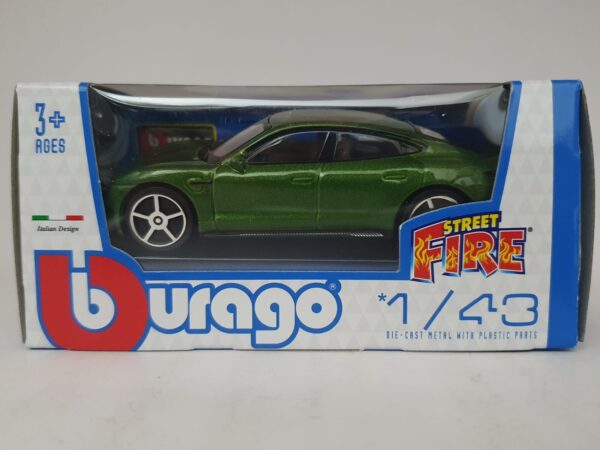 Porsche Taycan 2018 Verde Metallizzato  - BURAGO 1/43 - immagine 3