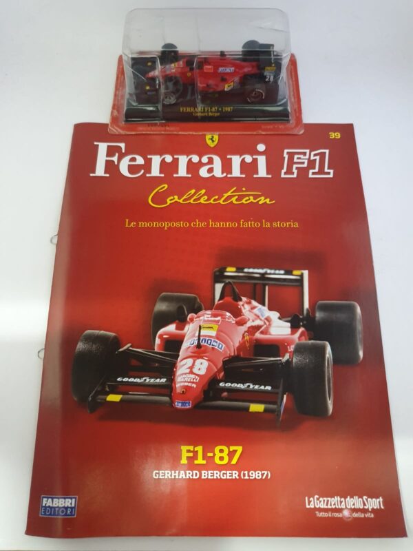 FERRARI F1-87 - 1987 Gerard Berger - Ferrari F1 collection 1/43 uscita 39 - immagine 3